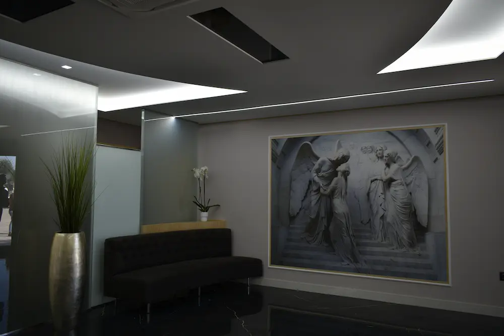 Area accoglienza della Casa Funeraria a Lizzano